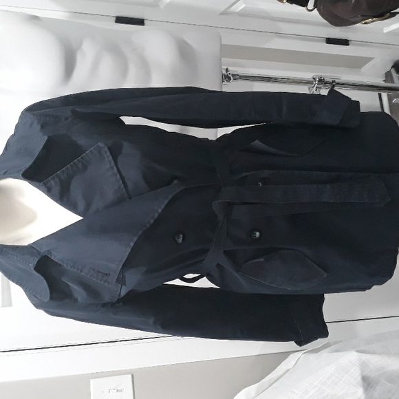 United Colors Of Benetton Jackets & Blazers - United Colors of Benetton navy blue doublebreasted trenchcoat. Size 10